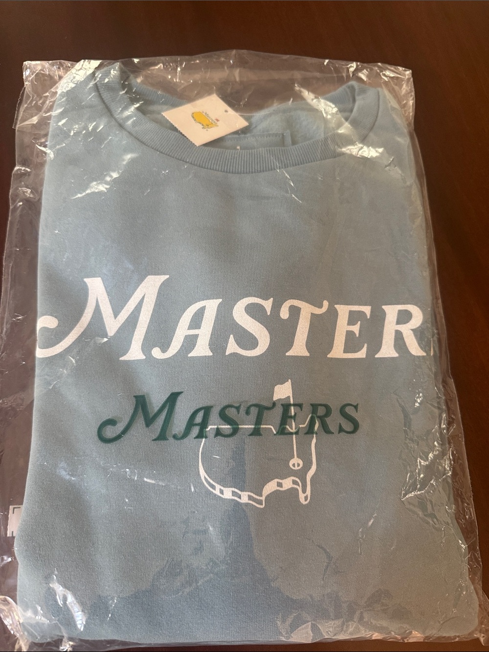 Masters Light Blue Crewneck Sweatshirt with White Logo